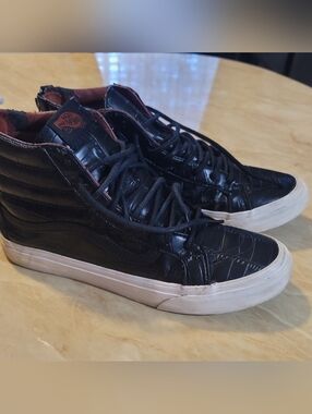 Vans Black Croc-Embossed High-Top Sneakers